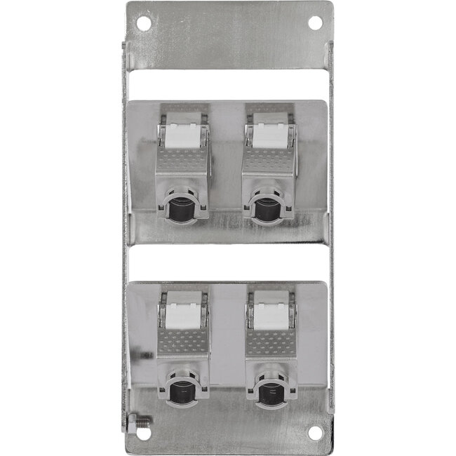 InLine® Cat.6A Keystone-box, wand/DIN-rail, STP, 4 poorten