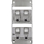 InLine® Cat.6A Keystone-box, wand/DIN-rail, STP, 4 poorten