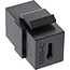 InLine® USB 3.1 Keystone insteekmodule, USB-C-stekker/stekker, zwart