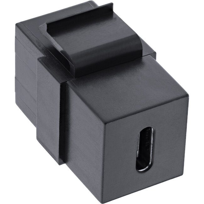 InLine® USB 3.1 Keystone insteekmodule, USB-C-stekker/stekker, zwart