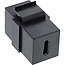 InLine® USB 3.1 Keystone insteekmodule, USB-C-stekker/stekker, zwart