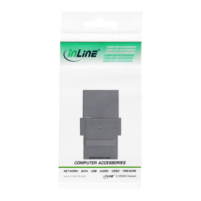 InLine® USB 3.1 Keystone insteekmodule, USB-C-stekker/stekker, zwart