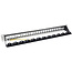 InLine® Keystone patchpaneel 24-poorts, 19", 1U, zwart, RAL 9005