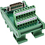 InLine® D-Sub 15 aansluitblok, stekker, hoedrail, schroefklemmen