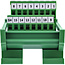 InLine® D-Sub 15 aansluitblok, stekker, hoedrail, schroefklemmen