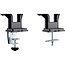 InLine® bureausteun met lifter & USB/audio, 2 monitoren tot 81cm (32"), zwart