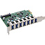 InLine® interfacekaart, 7x USB-A 3.2 Gen.1, PCIe, SATA-voeding, VL805