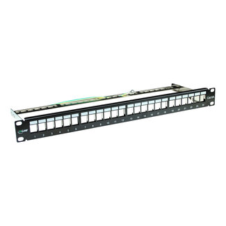 InLine InLine® patchpaneel lege plaat 24-voudig, voor Keystone Snap-In 19"/1U, zwart