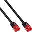 InLine® Patchkabel plat, U/UTP, Cat.6, zwart, 0,5m