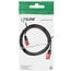 InLine® Patchkabel plat, U/UTP, Cat.6, zwart, 0,5m
