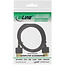 InLine® HDMI Superslim kabel A naar A, HS met ethernet,Premium,zwart/goud, 1,8m