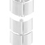 InLine® Flexibele kabelgoot, verticaal voor tafels, 2 compartimenten, 0,80m,wit