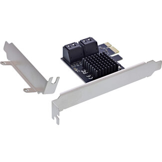 InLine InLine® interfacekaart, 4x SATA 6Gb/s, PCIe 2.0, Hot Swap, NCQ