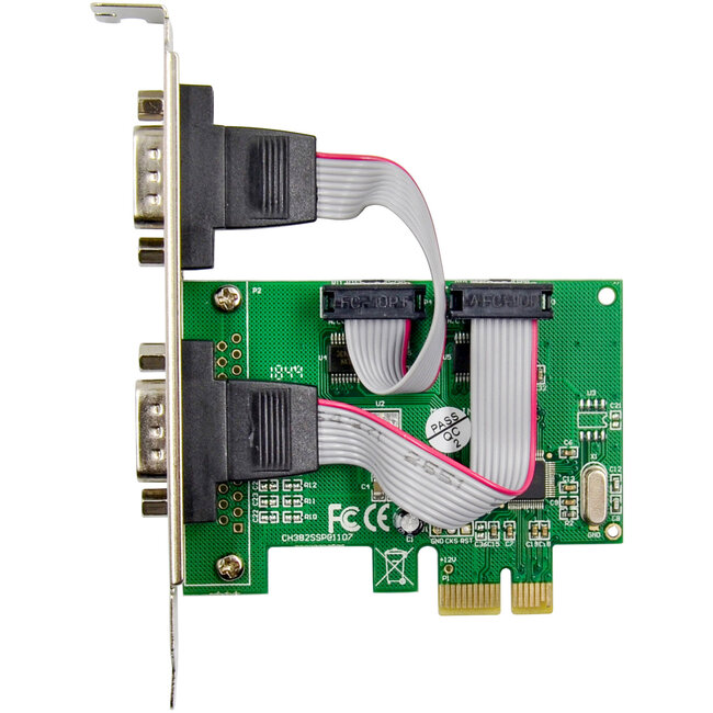 InLine® PCIe 2-poorts RS-232 kaart, 2x D-Sub 9 connector, incl. laag profiel