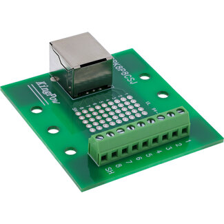 InLine InLine® klemmenblok, RJ45 aansluiting, recht, voor DIN-rail
