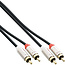 InLine® Slim audiokabel 2x Cinch male / male, stereo, 3m