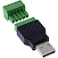 InLine® USB-A-stekker naar aansluitblok, 5-polig, zonder kabel