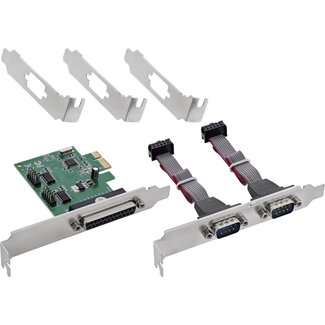 InLine InLine® PCIe-interfacekaart, 2x RS-232 + 1x parallelle poort