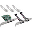 InLine® PCIe-interfacekaart, 2x RS-232 + 1x parallelle poort