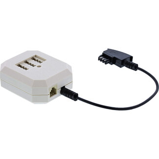 InLine InLine® TAE-adapter, TAE-F male naar TAE NFN + RJ11 (6P4C) female, 0,2m