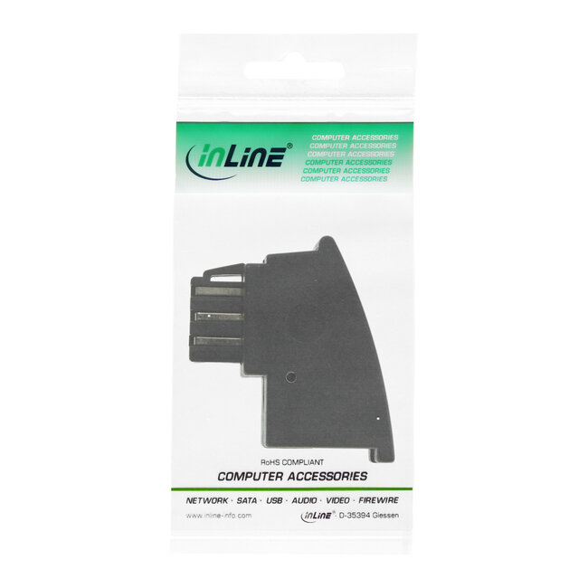 InLine® TAE-F adapter, TAE-F male naar RJ11 female, voor importtelefoons