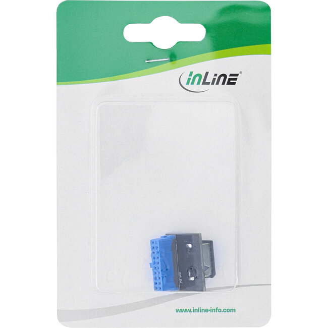 InLine® USB 3.0 naar USB 3.1 voorpaneel Key-A adapter recht intern