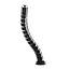 InLine® Flexibele kabelgoot, verticaal voor tafels, 0,80m, zwart