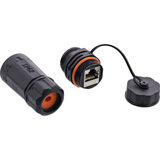 InLine InLine® patchkabel koppeling, RJ45 Cat.6A, IP68, voor industrie, met stofkap