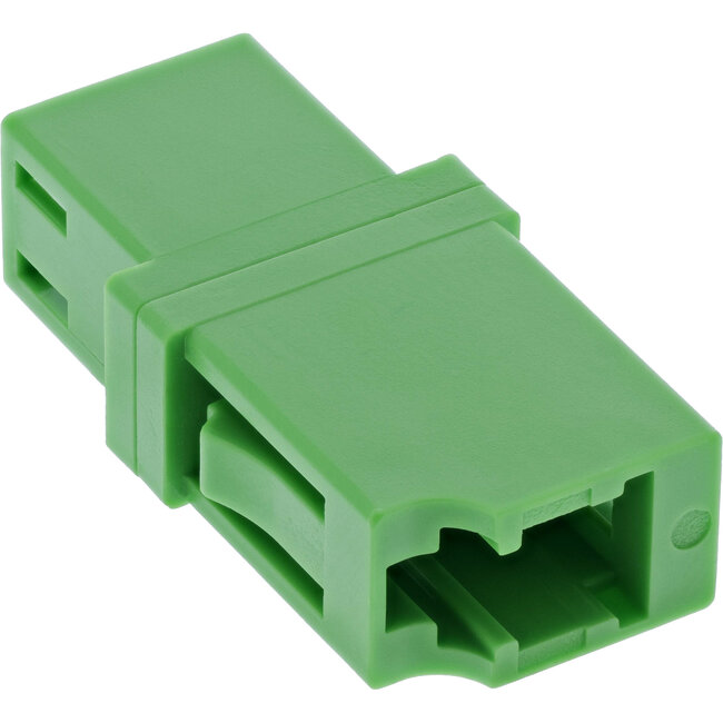 InLine® Glasvezelkoppeling LC/LC Simplex, singlemode, keramische huls, groen