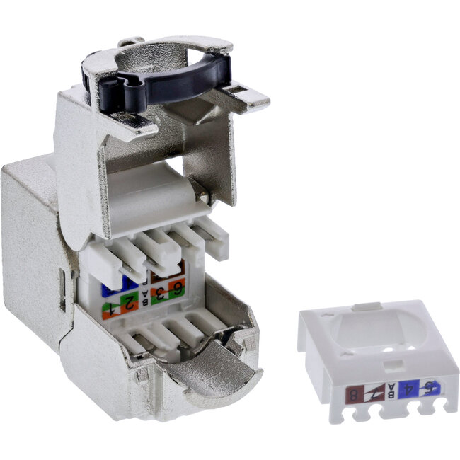 InLine® Keystone RJ45 female, SNAP-In, Cat.8.1, geïntegreerde kabelbinder