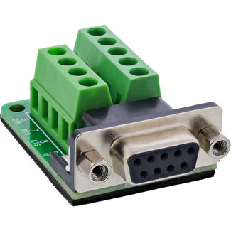 InLine InLine® aansluitblok D-Sub 9 bus, 2-rij, schroefaansluiting, schroefzekering