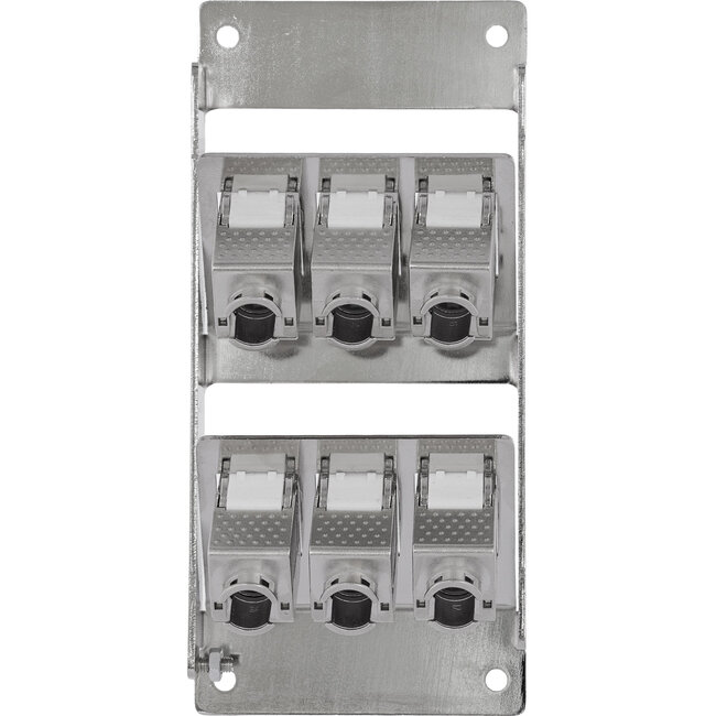 InLine® Cat.6A Keystone-box, wand/DIN-rail, STP, 6 poorten
