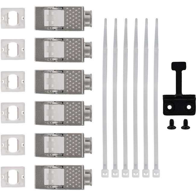 InLine® Cat.6A Keystone-box, wand/DIN-rail, STP, 6 poorten