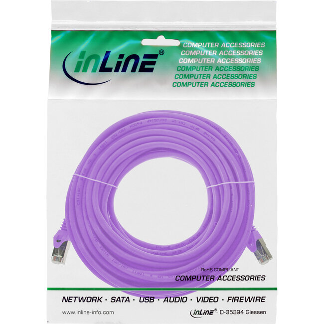 InLine® Patchkabel, SF/UTP, Cat.5e, violet, 7,5m