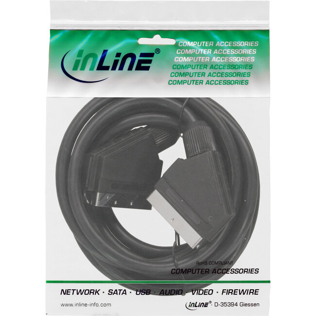 InLine® Scartkabel, male / male, 3m