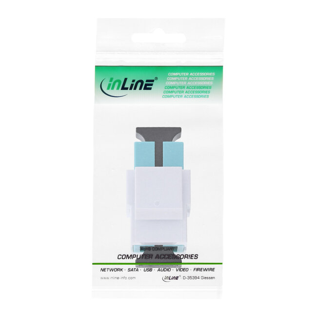 InLine® LWL Keystone snap-in koppeling, simplex SC/SC, multimode,keramische huls