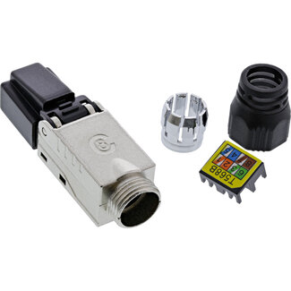 InLine InLine® RJ45 male Cat.8.1 2000MHz, veldbevestiging, afgeschermd,inschroefbaar v.
