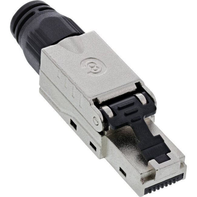 InLine® RJ45 male Cat.8.1 2000MHz, veldbevestiging, afgeschermd,inschroefbaar v.
