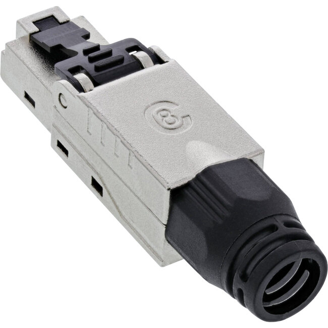 InLine® RJ45 male Cat.8.1 2000MHz, veldbevestiging, afgeschermd,inschroefbaar v.
