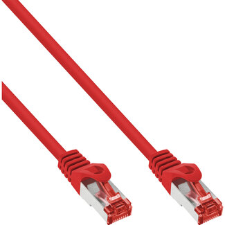 InLine InLine® Patchkabel, S/FTP (PiMf), Cat.6, 250 MHz, PVC, koper, rood, 30m