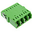 InLine® glasvezelkoppelaar, viervoudig LC/LC, singlemode, groen