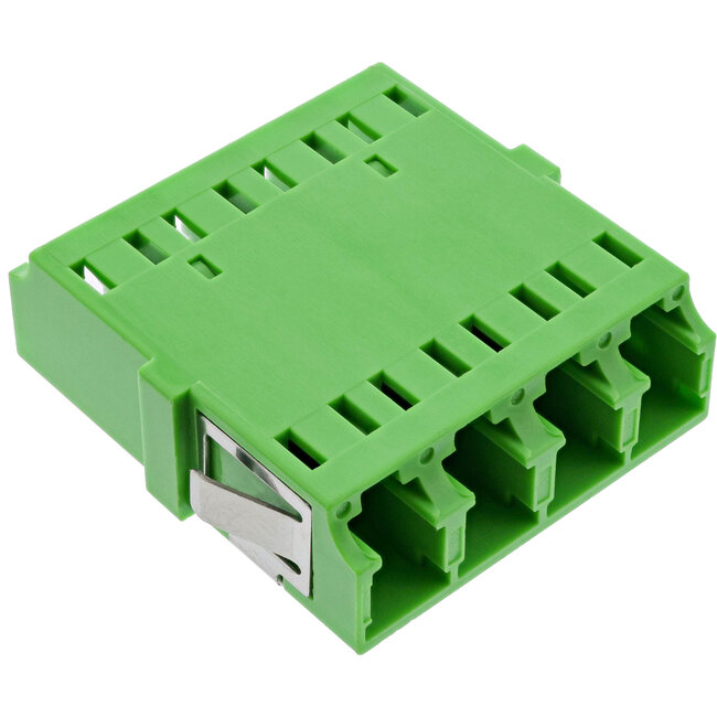 InLine® glasvezelkoppelaar, viervoudig LC/LC, singlemode, groen