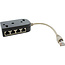 InLine® ISDN-verdeler, 8x RJ45-bussen, afsluitweerstanden, zwart, 15 cm
