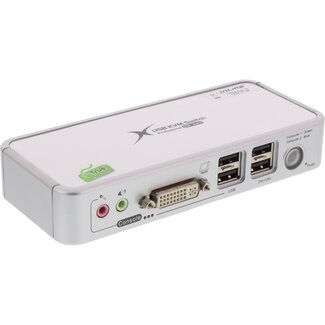 InLine InLine® 2-Poorts KVM-switch, DVI, USB (4-poorten), met audio