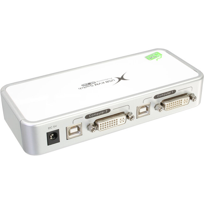InLine® 2-Poorts KVM-switch, DVI, USB (4-poorten), met audio