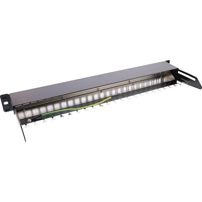 InLine® patchpaneel 24-voudig, Keystone leeg patchpaneel met uittrekelem.,19",1U