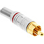 InLine® RCA-stekker soldeerversie, zilver metaal, rode ring, voor 6 mm kabel