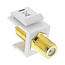 InLine® Keystone installatieadapter, voor satellietkabel, 2x F-stekker, wit