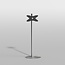 Vloerstandaard SPHERE rvs 150 cm VESA 400x200