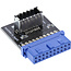 InLine® USB 3.0 naar USB 3.1 voorpaneel Key-A adapter intern